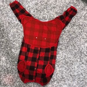 Plaid dog pajamas